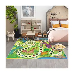 Wholesale Flannel Velvet Area Rug Children Mats Game Carpet Mats Non Slip Kids Rug Portable Easy to Clean