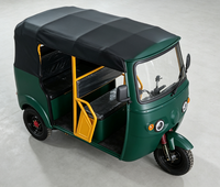 Mototaxi Eléctrico Semiabierto de Tres Ruedas con Gran Capacidad de Carga, Batería de Plomo-Ácido o Litio Opcional, para Transporte Urbano de Pasajeros