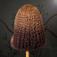 Peluca frontal de encaje 13*4 de cabello humano virgen de doble densidad, cabello humano brasileño original sin procesar SDD, peluca frontal de encaje con rizos Pissy.