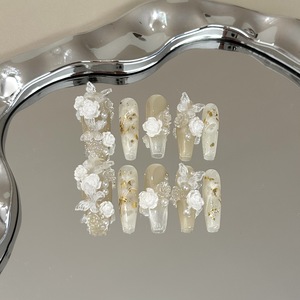 <span class=keywords><strong>Uñas</strong></span> Postizas Hechas a Mano con Diseño <span class=keywords><strong>de</strong></span> <span class=keywords><strong>Tulipanes</strong></span>, Adhesivo Removible para <span class=keywords><strong>Uñas</strong></span> Postizas - Product Image 5