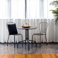 Conjunto de Muebles de Jardín para Patio, Mesa y Sillas de Hierro, para Exteriores, Camping, Té, Jardín, Cafetería, Restaurante, Uso Doméstico