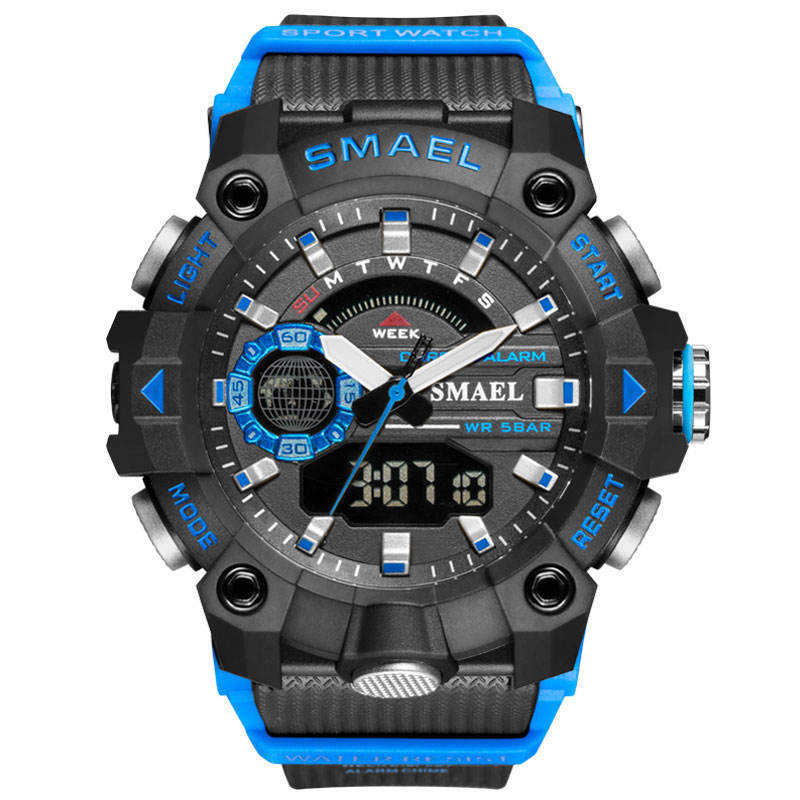 SMAEL 8040 Dual Time Digital Watch for Men - Fashion & Sport