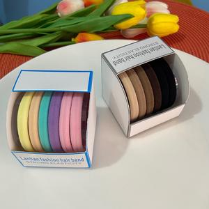 <span class=keywords><strong>2022</strong></span> vente chaude nouvelle <span class=keywords><strong>couleur</strong></span> Macarone haute élastique <span class=keywords><strong>cheveux</strong></span> corde Simple bande de cuir reliure <span class=keywords><strong>cheveux</strong></span> boîte haut de gamme tête corde - Product Image 3