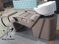 Nouveau design de fauteuil de lavage pour salon, unité de lavage inclinable, plusieurs couleurs tendance, avec lavabo et repose-pieds