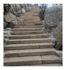 정원 소박한 안뜰을위한 중국 골동품 마무리 되찾기 고생 화강암 돌 계단 계단