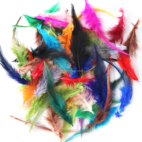 Plumes de selle de coq rouge teint de 5 à 7 pouces bon marché en gros pour le carnaval attrape-rêves DIY ART-Plumes de coq naturelles