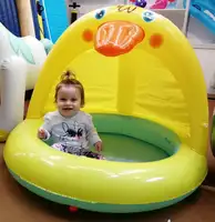 Piscine gonflable pour bébé en PVC certifié avec auvent et arroseur pour enfants - Piscine pour enfants