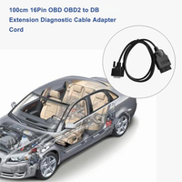 Câble de diagnostic d'extension OBD11 16pin mâle à DB9 obd pour toutes les voitures camions légers peut scanner de module de bus