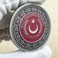 Offre Spéciale : Pièce Commémorative Personnalisée en Argent Vieilli, Émail Souple, Alliage de Zinc, Drapeau de la Turquie – Prix Fabricant