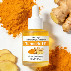Turmeric Kojic Acid Serum Brightening Dark Spot Remover <b>Face</b> Serum Private Label Skincare OEM - Product Image 4