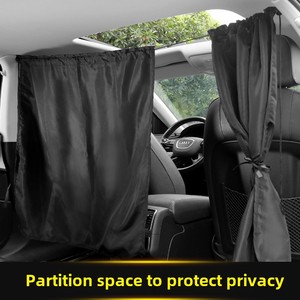 Five-Piece Set Sunshade Enhanced Privacy Mesh Car Rear Partition Curtains with Heat Insulation Features - Product Image 6