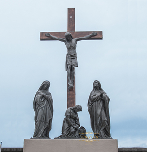 Estaciones DE LA Cruz Escultura <span class=keywords><strong>en</strong></span> Nuestra Señora de <span class=keywords><strong>San</strong></span> <span class=keywords><strong>Juan</strong></span> Del Valle Mejora la devoción del peregrino Estaciones de bronce de la Estatua de la Cruz - Product Image 1