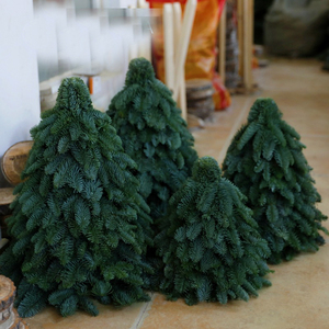 Hot Sale Mini Novotel <strong>Christmas</strong> <strong>Tree</strong> Artificial Green PE Tabletop <strong>Christmas</strong> <strong>Tree</strong> with <strong>Wooden</strong> Base for Xmas Party Home Decor - Product Image 2