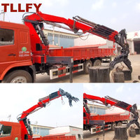 Prix d'usine TLLFY Grue de camion à bras articulé pliable 4 étapes 10 tonnes avec télécommande sans fil en option
