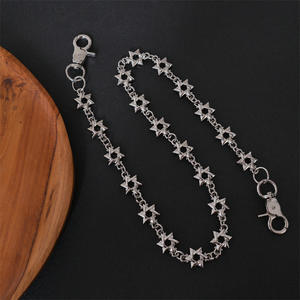 Rantai sepeda, Jeans sepeda paduan bintang berujung lima gaya Punk baru 2026 mode jalanan Hip-Hop rantai pinggang disko - Product Image 5