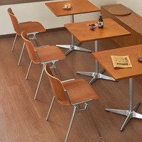 Chaise de salle à manger de style mid-century, chaise de café en acier inoxydable, chaise de restaurant commerciale, table et chaise de salle à manger haut de gamme