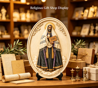 Artisanat en résine personnalisé Jésus Roi des Juifs INRI, plaque 3D en relief, Art déco, décoration murale pour église catholique, cadeau, ornement