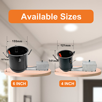 4 İnç Eğimli Tavan LED Gömme Aydınlatma Yuvası IC Onaylı Modern İç Mekan Tadilatı Can Lights Downlight IP66 Onaylı Kısılabilir