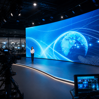 Écran LED couleur intérieur P1.25, 120 Hz, haute résolution 4K, CMS basé sur le cloud, mur vidéo LED pour studio TV virtuel
