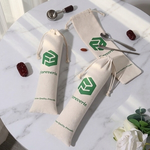 Bolsas de regalo de algodón, bolsa de almacenamiento para palillos y cucharas, bolsa con cordón, organizador de brochas de maquillaje y bolsa para guardar cuerdas de guitarra - Product Image 2