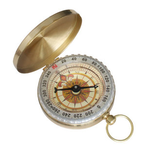 Wholesale Polished Copper <strong>Antique</strong> Gift Pocket Magnetic <strong>Compass</strong> - Product Image 1