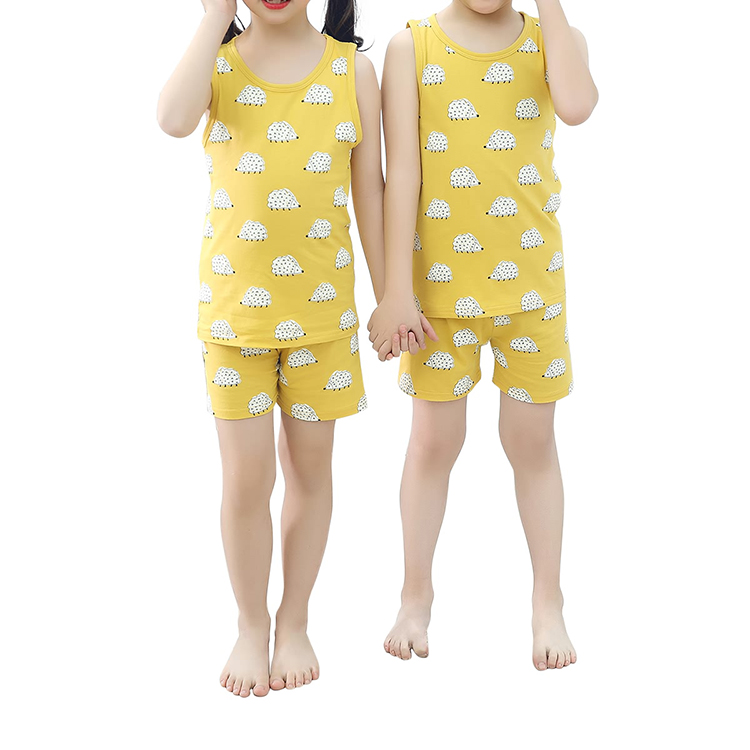 Высокое качество пижамы Детский комплект 100% хлопок Детский жилет одежда