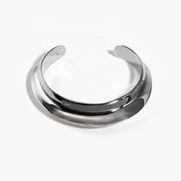 Bracelet de fiançailles minimaliste en acier inoxydable de haute qualité au design unique, plaqué or, élégant pour le bureau/la carrière