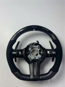 Volant sport chauffant avec palettes <span class=keywords><strong>pour</strong></span> BMW F01 F06 F10 F11 F15 F20 F21 F22 F30 F31 F32 F36 en fibre de carbone - Product Image 2