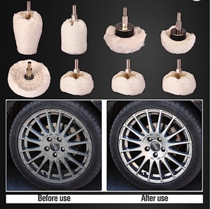 Tissu de polissage Roue de polissage extra épaisse 6 pouces (70 plis) pour outil de meuleuse d'établi avec trou d'arbre de 1/<span class=keywords><strong>2</strong></span>" - Product Image 6