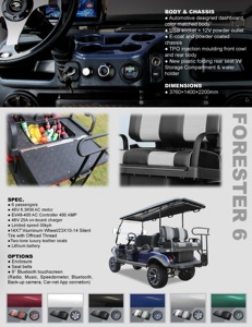 Véhicule utilitaire 6 personnes à vendre <span class=keywords><strong>Chariot</strong></span> de <span class=keywords><strong>golf</strong></span> Meilleures pièces de sport UTV 48V Ce Chariots de <span class=keywords><strong>golf</strong></span> électriques - Product Image 4