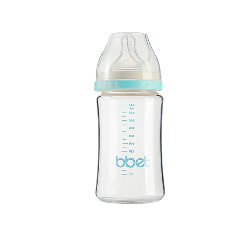 아기 파란 화장용 병, 붕규산 아기 유리제 먹이는 병으로 ECO 아기 제품
