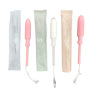 Tampons en coton biologique jetables avec applicateur en carton, tampons en coton biologique non parfumés en gros, super absorbants - Product Image 3