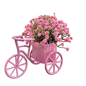 Maceta metálica con forma de bicicleta, soporte para plantas de interior y exterior, decoración para balcón y jardín, maceta multicolor con forma de bicicleta - Product Image 1
