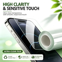 Protector de Pantalla PET Ecológico Antihuellas Oleofóbico con Adhesión Estática Sin Residuos de Pegamento Personalizado para Teléfono Móvil Grado AAA
