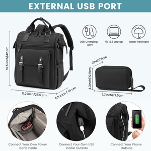 Mochila Inteligente Multifuncional Impermeable de 15.6 Pulgadas con USB para la Escuela, Viajes, Trabajo, Portátil, Adolescentes, Nueva Moda - Product Image 3