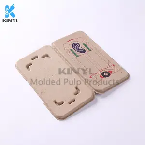 Phone Packaging Box Environment Friendly Bamboo Pulp Material Recyclable Cell Phone Case Packaging Boxes