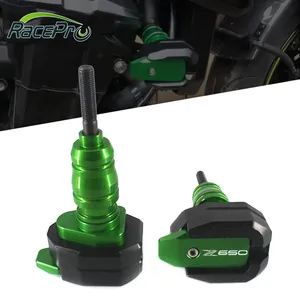 Racepro parti del motociclo protezione anticaduta telaio scorrevole protezione carenatura protezione Crash Pad per <span class=keywords><strong>Kawasaki</strong></span> <span class=keywords><strong>Z</strong></span> <span class=keywords><strong>650</strong></span> 2017-2020 - Product Image 1