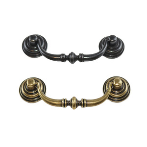 Poignée de porte en alliage de zinc de style chinois Hua Duo, quincaillerie décorative pour armoire, bouton de tiroir en forme de lion pour meubles - Product Image 2