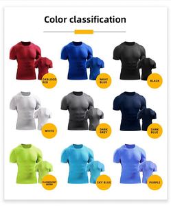 Design Men Compression Fitness Sports Gym Seamless <b>Shirt</b> Quick Dry Soft Slim Absorb Breathable Custom Gym T-<b>shirt</b> - Product Image 2