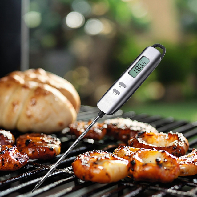 Top Seller Super Long Stainless Steel Probe Digital Cooking Thermometer -50~300 Range Instant Read Kitchen Hook for Candy BBQ