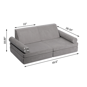 Divano da pavimento modulare per interni e per esterni divano modulare in schiuma grande divano per bambini - Product Image 2