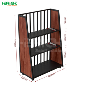 Estantería Moderna de Madera y Metal para Supermercado, con Estantes Ajustables, para Supermercados y Tiendas Minoristas - Product Image 3