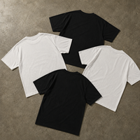 Kaos OEM 230 hingga 280gsm Gaya 90an Hiphop Sablon Kaos OEM Produsen Camisetas Kaos Putih Streetwear