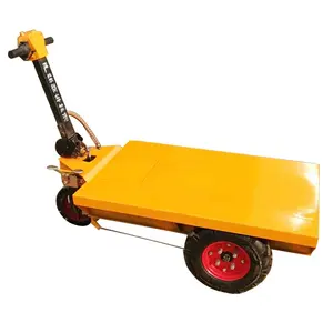 Heavy Duty 3 Wheels Electric Platform Truck Construction Equipment Electric Pallet Truck