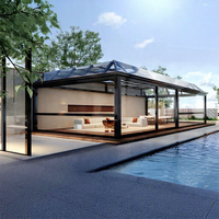 Véranda Moderne de Luxe OEM en Verre Double Trempé Low-E, Écologique et Alimentée par Énergie Solaire pour Hôtels, Jardins Extérieurs et Patios