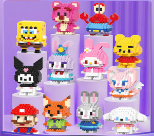 Bloques de Construcción de Plástico ABS Educativos con Temática de Animales de Dibujos Animados, 40 Piezas, para Niños de 8 a 13 Años - Product Image 5