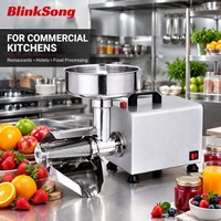 Commerciële fruitpers en -pulper BlinkSong met zuivere koperen motor, elektrische jammaker, voedselverwerkingsapparatuur