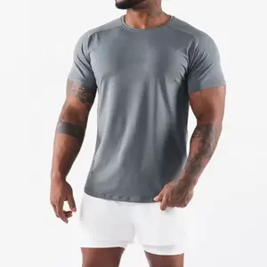 New Style Fitted Performance Short Sleeve Cotton Soft Stretch Core Tee Straight Hemline