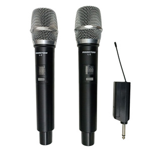 Huangyuan L-2 Uhf Rechargeable <b>Wireless</b> <b>Microphone</b> Pair For Karaoke And Stage Use - Product Image 1