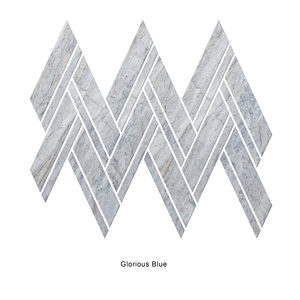 <span class=keywords><strong>Carrelage</strong></span> de mosaïque vintage en marbre poli, rayures naturelles, en laiton <span class=keywords><strong>bleu</strong></span> or, pour mur - Product Image 5